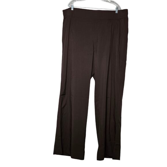 Old Navy Brown High-Waisted StretchTech Wide-Leg Pull-on Pants Women's XXL Tall - Picture 2 of 12